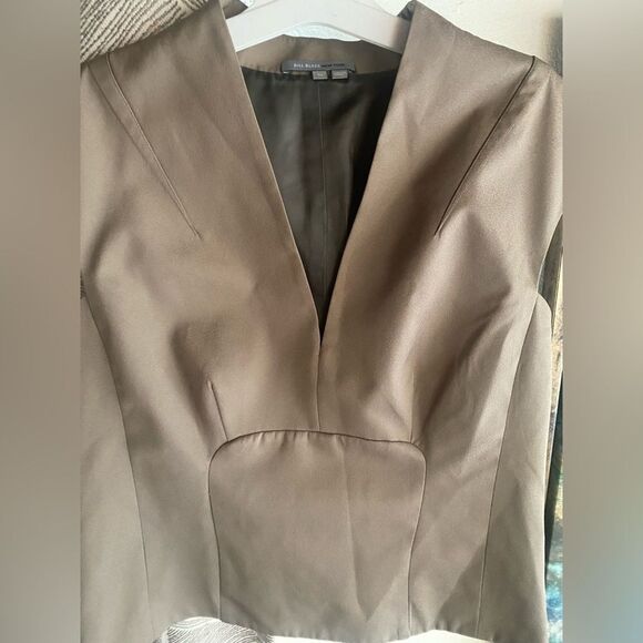 Bill Blass New York Top Woman Sz 10 Mocha Sleeveless structured Lined - Picture 3 of 14
